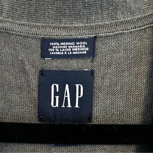 NWOT 100% Merino Wool Green Boyfriend Cardigan - Picture 4 of 12